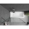 Paroi de baignoire 1 volet Mexen Next 70 x 150 cm, cadre noir, chromé - 895-070-000-00-70-01