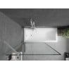 Mexen Next paroi de baignoire à 1 panneau 70 x 150 cm, cadre noir, blanc - 895-070-000-00-70-20