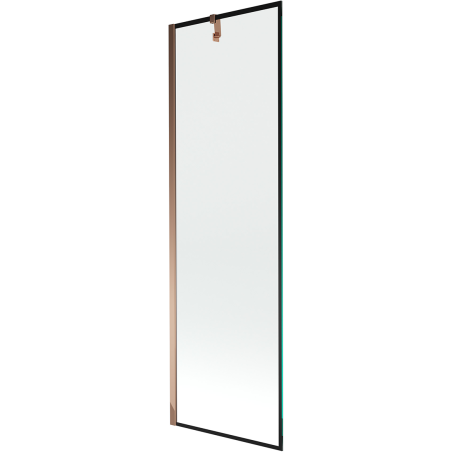 Mexen Next pare-douche à 1 battant 60 x 150 cm, cadre noir, or rose - 895-060-000-00-70-60