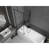 Mexen Next paroi de douche 1-volet 60 x 150 cm, cadre noir, noir - 895-060-000-00-70-70