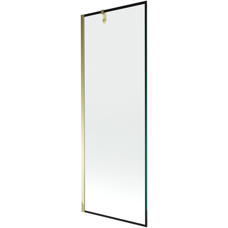 Mexen Next paroi de douche 1-volet 70 x 150 cm, cadre noir, doré - 895-070-000-00-70-50