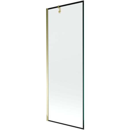 Mexen Next paroi de douche 1-volet 70 x 150 cm, cadre noir, doré - 895-070-000-00-70-50