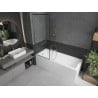 Paroi de baignoire à 1 vantail Mexen Next 70 x 150 cm, cadre noir, doré - 895-070-000-00-70-50