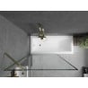 Mexen Next paroi de douche 1-volet 70 x 150 cm, cadre noir, doré - 895-070-000-00-70-50