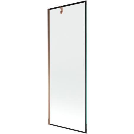 Paroi de baignoire Mexen Next 1 volet 70 x 150 cm, cadre noir, or rose - 895-070-000-00-70-60