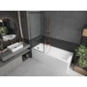 Paroi de baignoire Mexen Next 1 volet 70 x 150 cm, cadre noir, or rose - 895-070-000-00-70-60