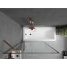 Paroi de baignoire Mexen Next 1 volet 70 x 150 cm, cadre noir, or rose - 895-070-000-00-70-60