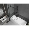 Mexen Next pare-douche à 1 volet 70 x 150 cm, cadre noir, noir - 895-070-000-00-70-70
