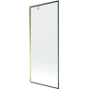 Pare-douche de baignoire 1-volet Mexen Next 80 x 150 cm, cadre noir, doré - 895-080-000-00-70-50