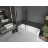 Mexen Next paroi de baignoire 1-volet 80 x 150 cm, cadre noir, noir - 895-080-000-00-70-70