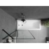 Mexen Next paroi de baignoire 1-volet 80 x 150 cm, cadre noir, noir - 895-080-000-00-70-70