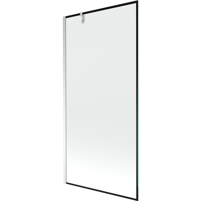 Paroi de baignoire Mexen Next 1 volet 90 x 150 cm, cadre noir, chrome - 895-090-000-00-70-01