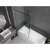 Mexen Next pare-douche à 1 volet 90 x 150 cm, cadre noir, chrome - 895-090-000-00-70-01
