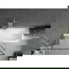 Mexen Next écran de baignoire à 1 ailette 90 x 150 cm, Design noir, Blanc - 895-090-000-00-70-20