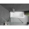 Mexen Next pare-douche à 1 vantail 90 x 150 cm, cadre noir, blanc - 895-090-000-00-70-20
