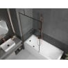 Mexen Next paroi de douche à 1 volet 90 x 150 cm, cadre noir, or rose - 895-090-000-00-70-60
