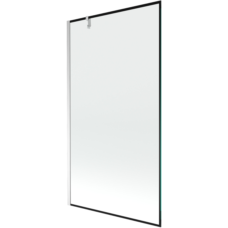 Paroi de baignoire Mexen Next 1 volet 100 x 150 cm, cadre noir, chrome - 895-100-000-00-70-01