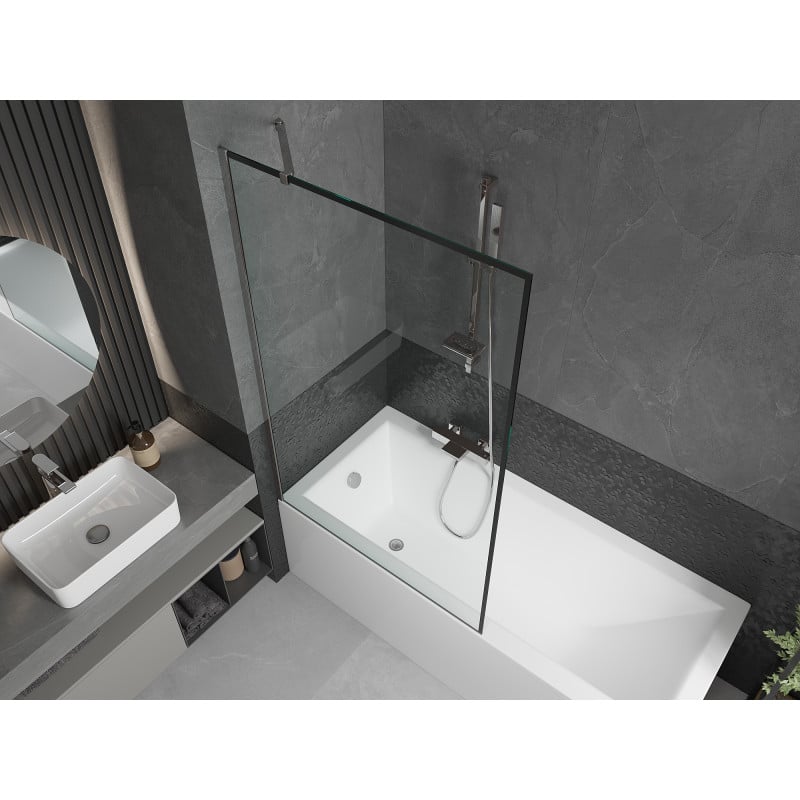 Mexen Next paroi de douche à 1 volet 100 x 150 cm, cadre noir, chrome - 895-100-000-00-70-01