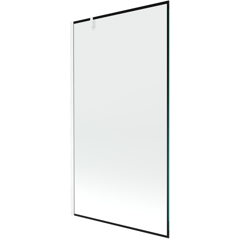 Mexen Next paroi de baignoire 1 battant 100 x 150 cm, cadre noir, blanc - 895-100-000-00-70-20