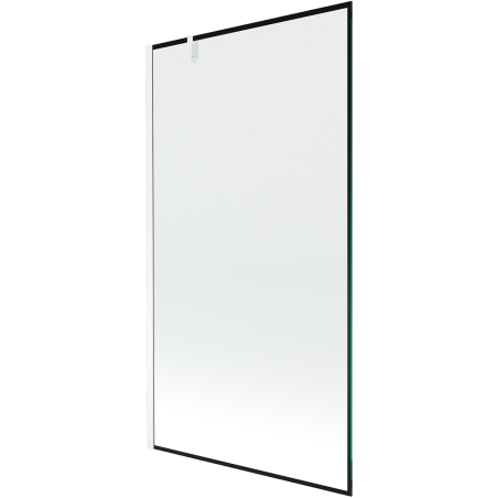 Mexen Next paroi de baignoire 1 battant 100 x 150 cm, cadre noir, blanc - 895-100-000-00-70-20