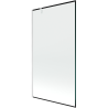 Mexen Next paroi de baignoire 1 battant 100 x 150 cm, cadre noir, blanc - 895-100-000-00-70-20