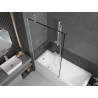 Mexen Next pare-douche à 1 volet 100 x 150 cm, cadre noir, blanc - 895-100-000-00-70-20