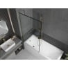 Mexen Next paroi de baignoire 1 volet 100 x 150 cm, cadre noir, doré - 895-100-000-00-70-50