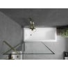 Mexen Next paroi de baignoire 1 volet 100 x 150 cm, cadre noir, doré - 895-100-000-00-70-50