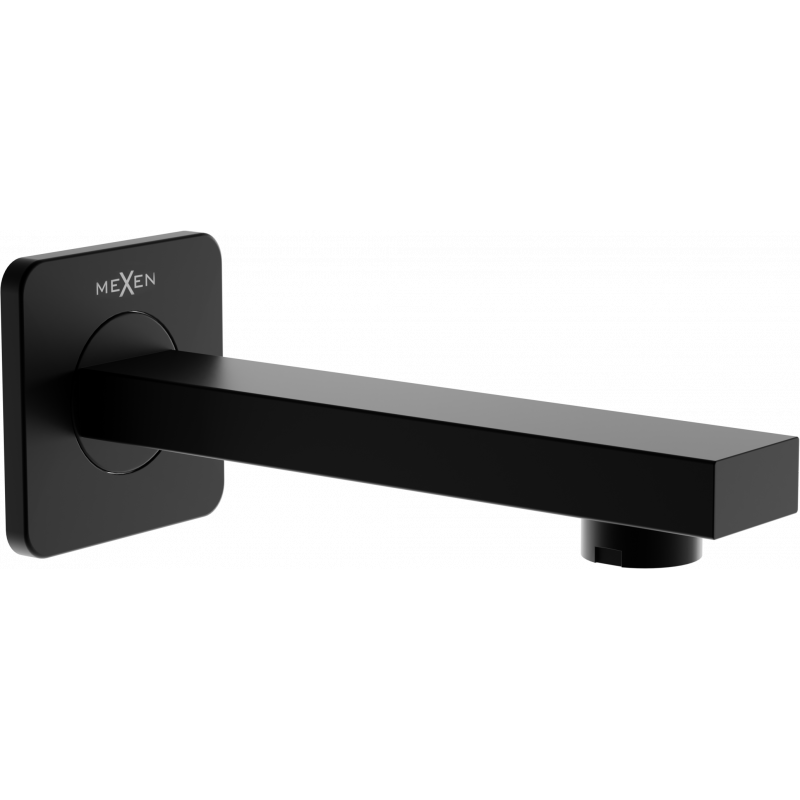 Mexen Cube bec de baignoire mural, Noir - 79370-70