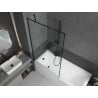 Paroi de baignoire Mexen Next à 1 vantail 100 x 150 cm, cadre noir, noir - 895-100-000-00-70-70