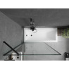 Mexen Next paroi de baignoire à 1 volet 100 x 150 cm, cadre noir, noir - 895-100-000-00-70-70