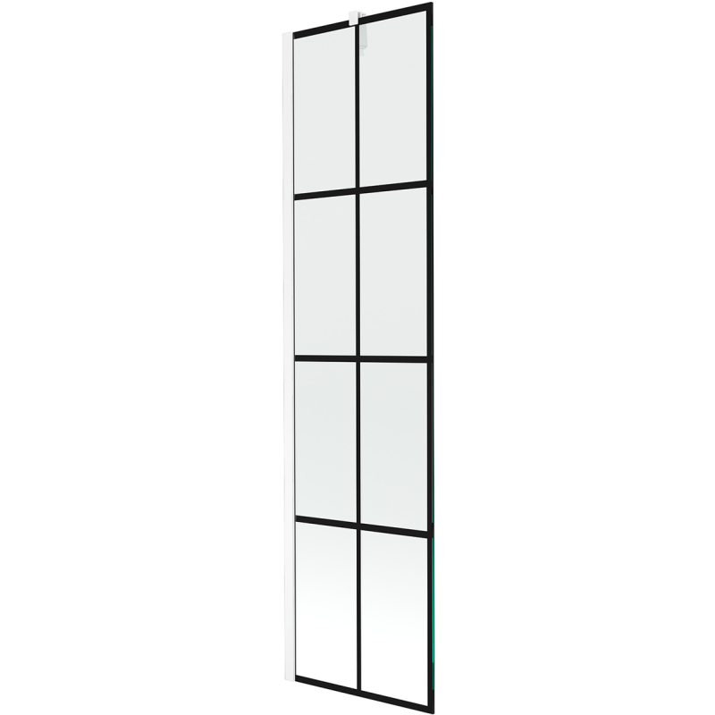 Mexen Next écran de baignoire à 1 ailette 50 x 150 cm, Design noir, Blanc - 895-050-000-00-77-20