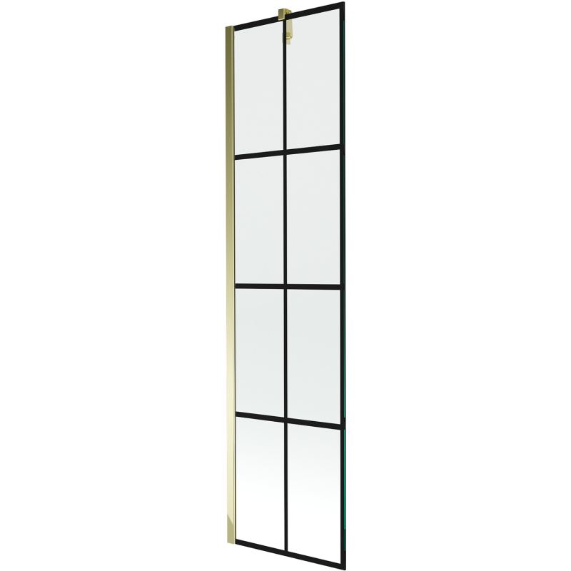 Mexen Next écran de baignoire à 1 ailette 50 x 150 cm, Design noir, Or - 895-050-000-00-77-50
