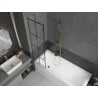 Mexen Next paroi de baignoire 1 volet 50 x 150 cm, grille noire, or - 895-050-000-00-77-50