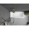 Paroi de baignoire à 1 vantail Mexen Next 50 x 150 cm, grille noire, dorée - 895-050-000-00-77-50