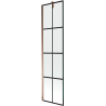 Mexen Next paroi de baignoire à 1 vantail 50 x 150 cm, grille noire, or rose - 895-050-000-00-77-60