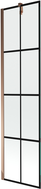 Mexen Next paroi de baignoire à 1 vantail 50 x 150 cm, grille noire, or rose - 895-050-000-00-77-60