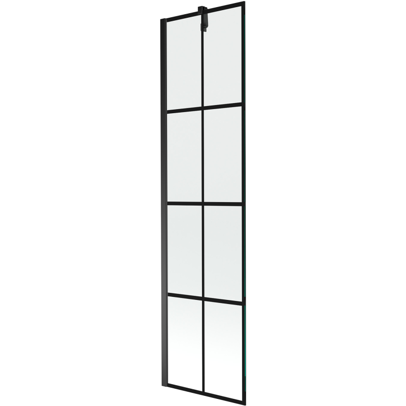 Mexen Next paroi de baignoire 1 volet 50 x 150 cm, grille noire, noir - 895-050-000-00-77-70