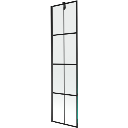 Mexen Next paroi de baignoire 1 volet 50 x 150 cm, grille noire, noir - 895-050-000-00-77-70