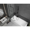 Mexen Next paroi de douche à 1 volet 50 x 150 cm, grille noire, noir - 895-050-000-00-77-70