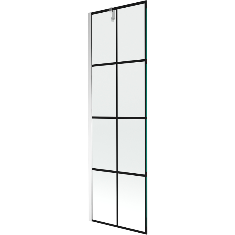 Mexen Next écran de baignoire à 1 ailette 60 x 150 cm, Design noir, Chrome - 895-060-000-00-77-01