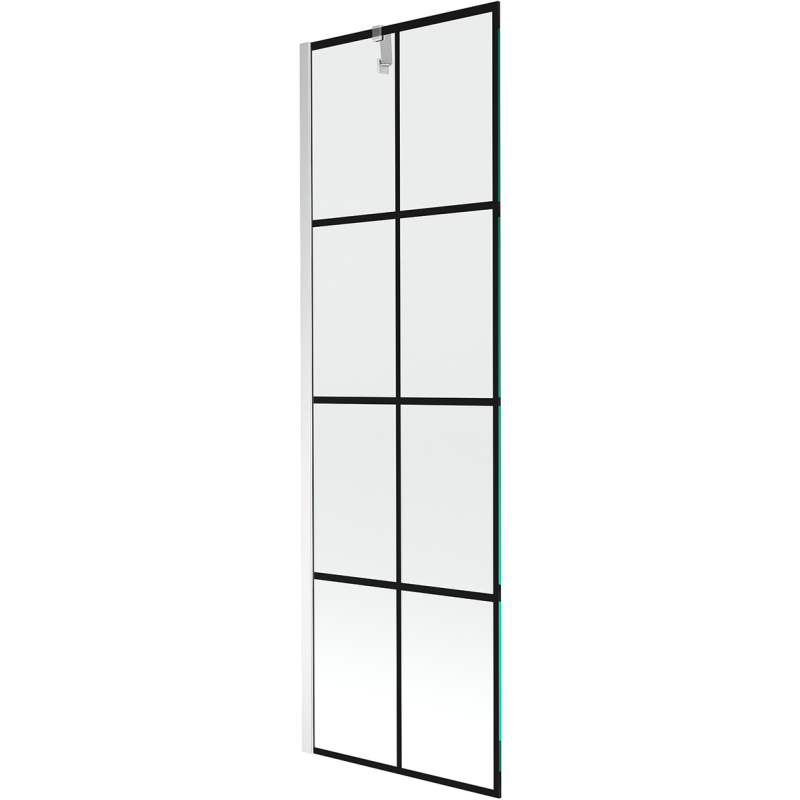 Mexen Next paroi de douche 1 volet 60 x 150 cm, grille noire, chrome - 895-060-000-00-77-01