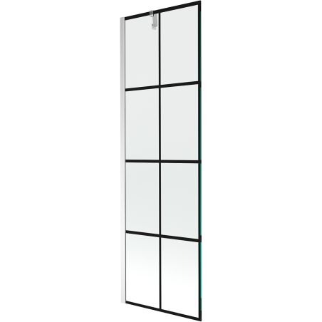 Mexen Next paroi de douche 1 volet 60 x 150 cm, grille noire, chrome - 895-060-000-00-77-01