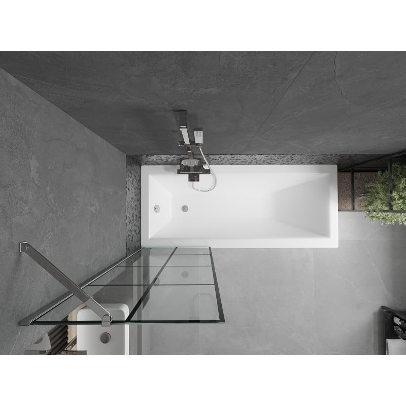 Mexen Next paroi de douche 1 volet 60 x 150 cm, grille noire, chrome - 895-060-000-00-77-01
