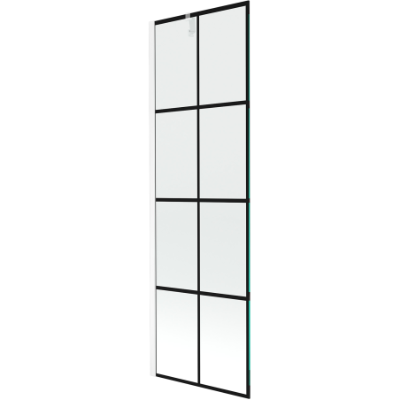 Paroi de baignoire Mexen Next 1-volet 60 x 150 cm, grille noire, blanc - 895-060-000-00-77-20