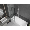 Mexen Next paroi de douche à 1 volet 60 x 150 cm, grille noire, blanc - 895-060-000-00-77-20