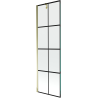 Mexen Next paroi de baignoire à 1 vantail 60 x 150 cm, grille noire, dorée - 895-060-000-00-77-50