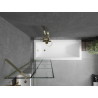 Mexen Next paroi de baignoire à 1 vantail 60 x 150 cm, grille noire, dorée - 895-060-000-00-77-50