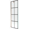 Mexen Next pare-douche à 1 aile 60 x 150 cm, grille noire, or rose - 895-060-000-00-77-60