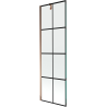 Mexen Next paroi de baignoire 1-volet 60 x 150 cm, grille noire, or rose - 895-060-000-00-77-60